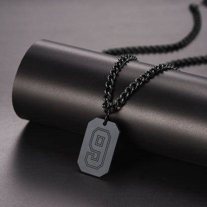 Custom Baseball Jersey Number Dog Tag Necklace for Sport