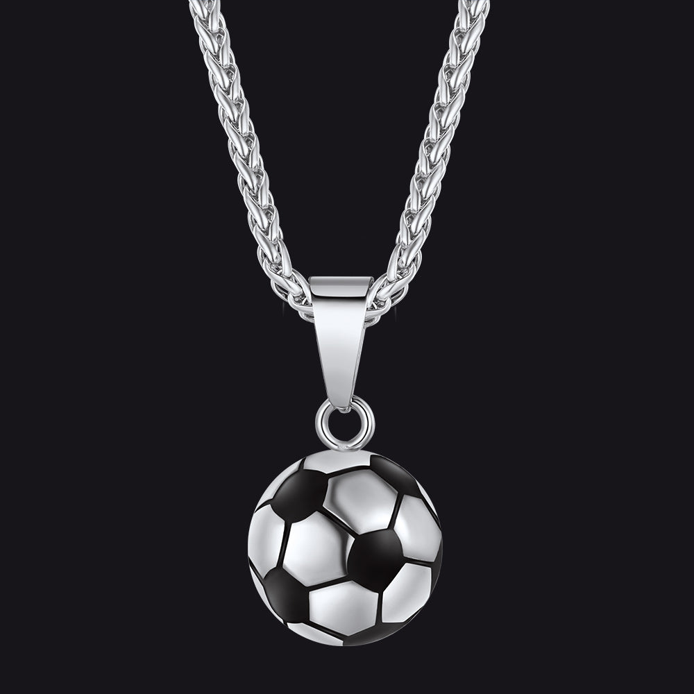 Soccer Football Necklace Sports Pendants for Ball Fans