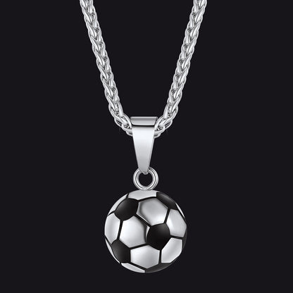 Soccer Football Necklace Sports Pendants for Ball Fans