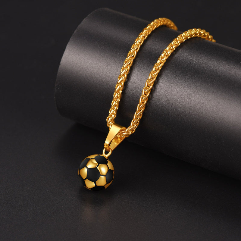 Soccer Football Necklace Sports Pendants for Ball Fans