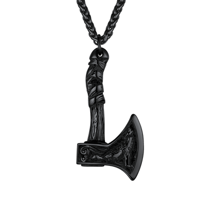 Norse Viking Battle Axe Necklace Amulet Jewelry for