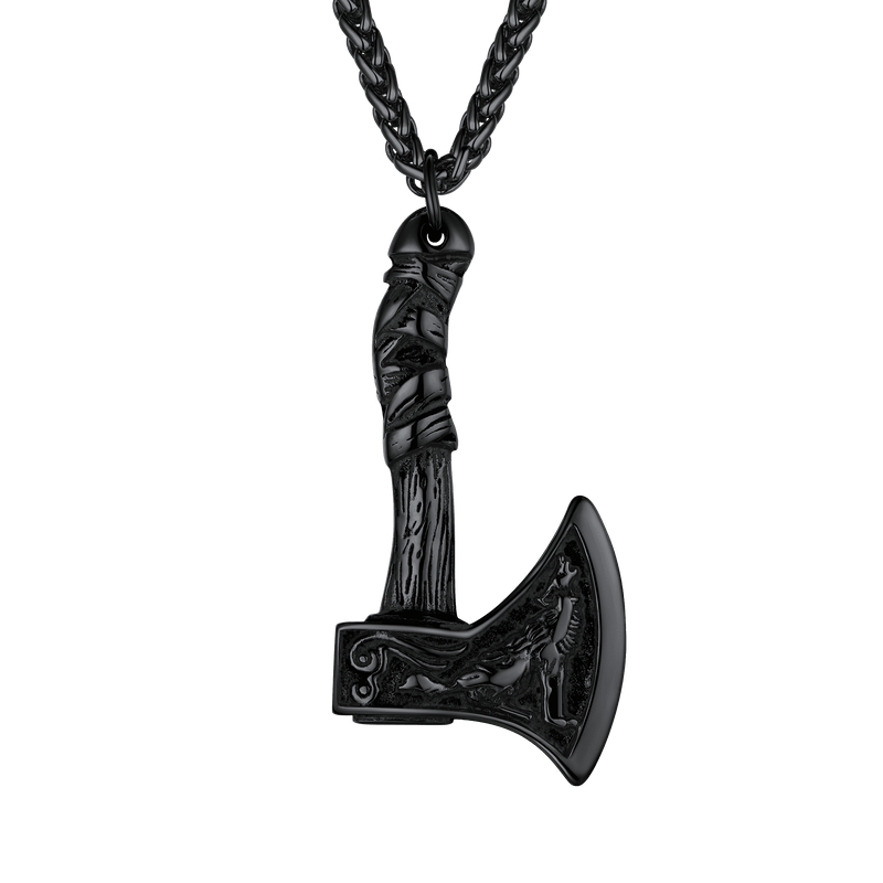 Norse Viking Battle Axe Necklace Amulet Jewelry for