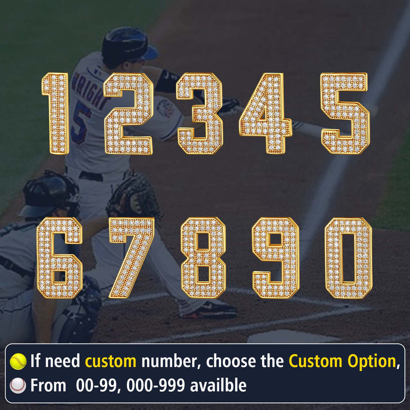 Gameday Custom Jersey Number Necklace With Cz for Sports Fan Cool Gifts