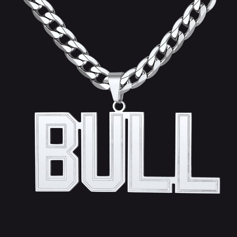 Custom Name Letter Cuban Link Chain Necklace for