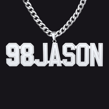 Custom Name Letter Cuban Link Chain Necklace for