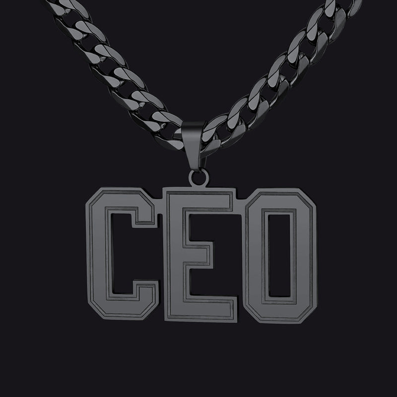 Custom Name Letter Cuban Link Chain Necklace for