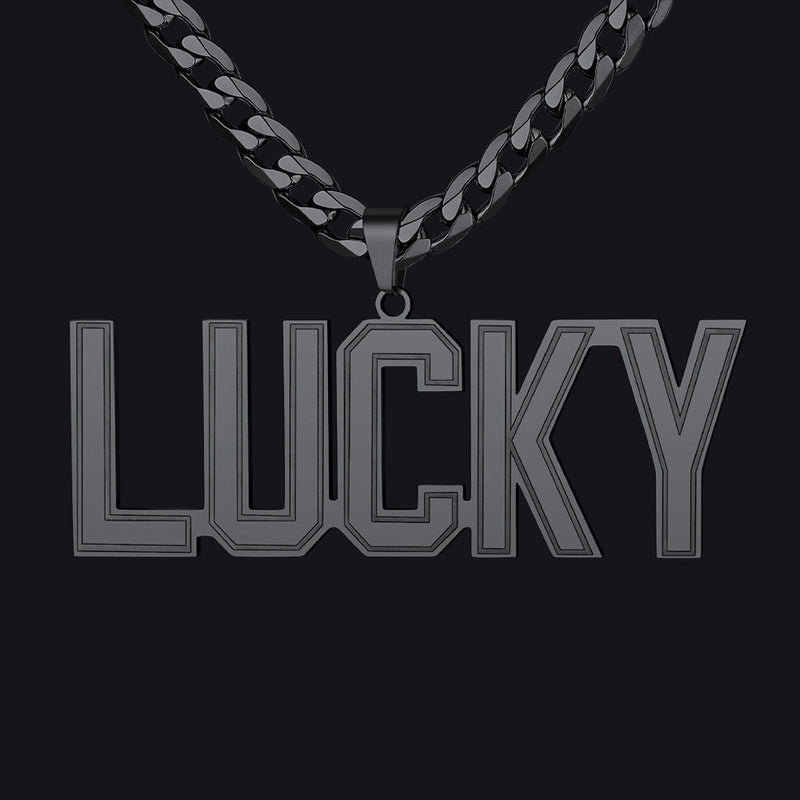 Custom Name Letter Cuban Link Chain Necklace for