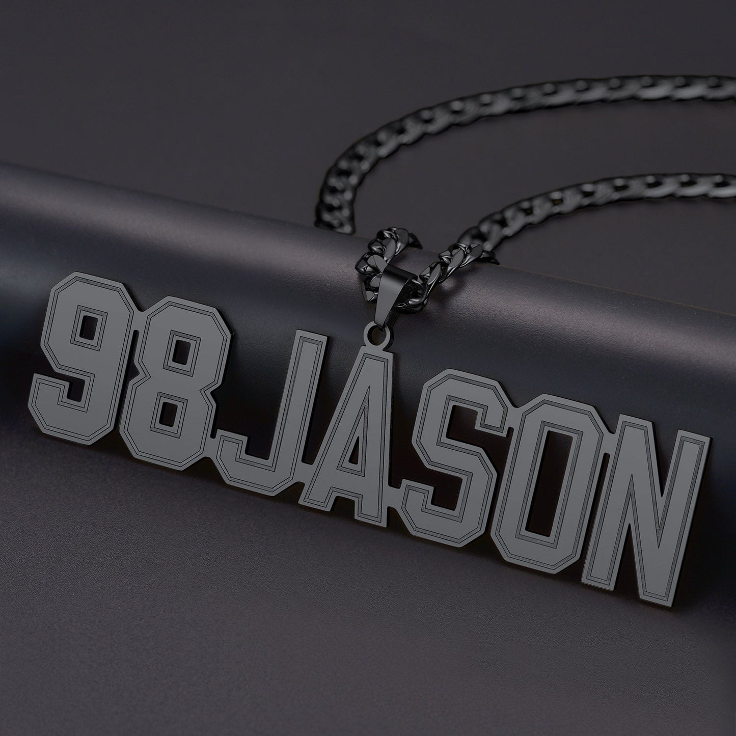 Custom Name Letter Cuban Link Chain Necklace for