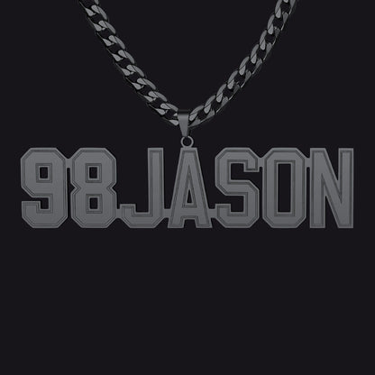 Custom Name Letter Cuban Link Chain Necklace for