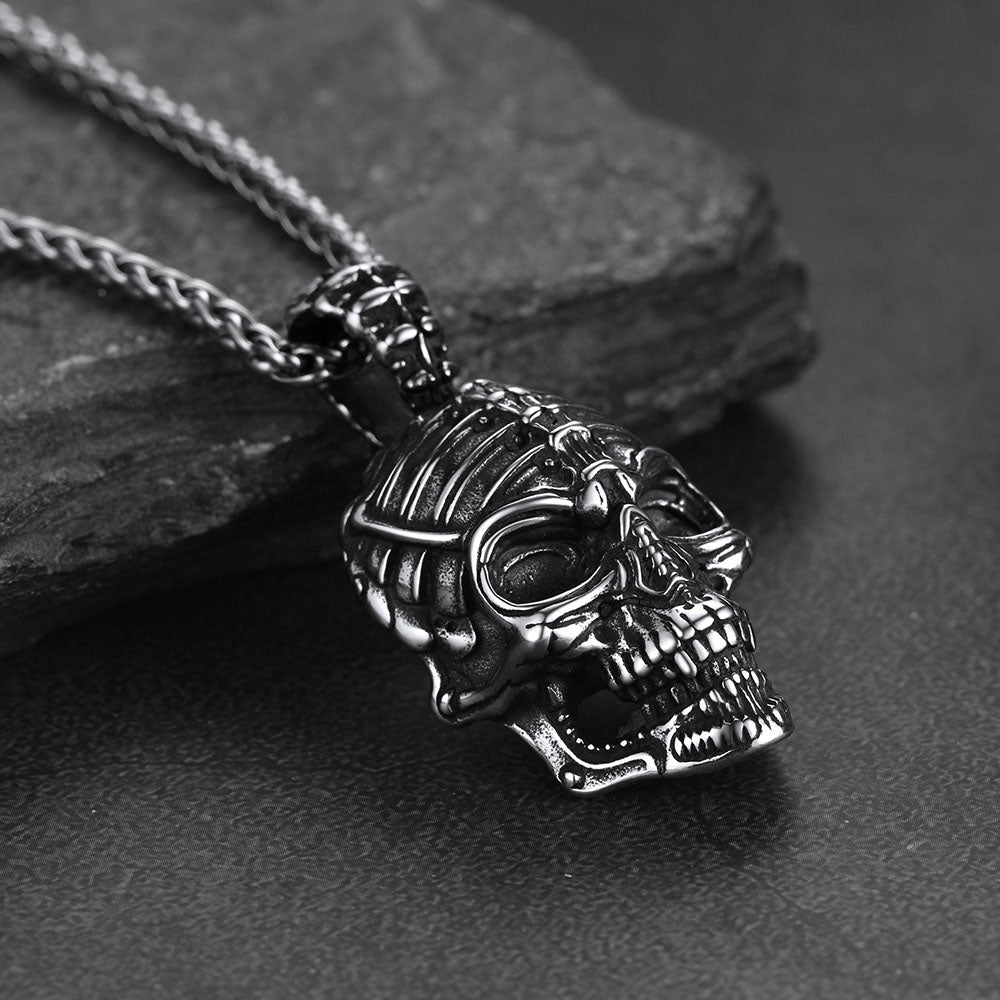 Gothic Skull Necklace Pendant for