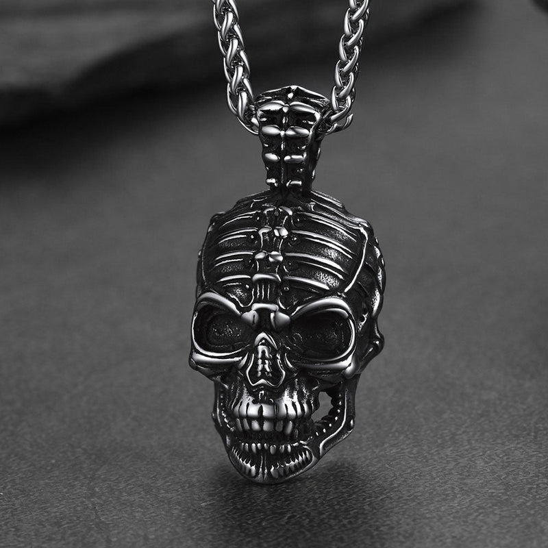 Gothic Skull Necklace Pendant for