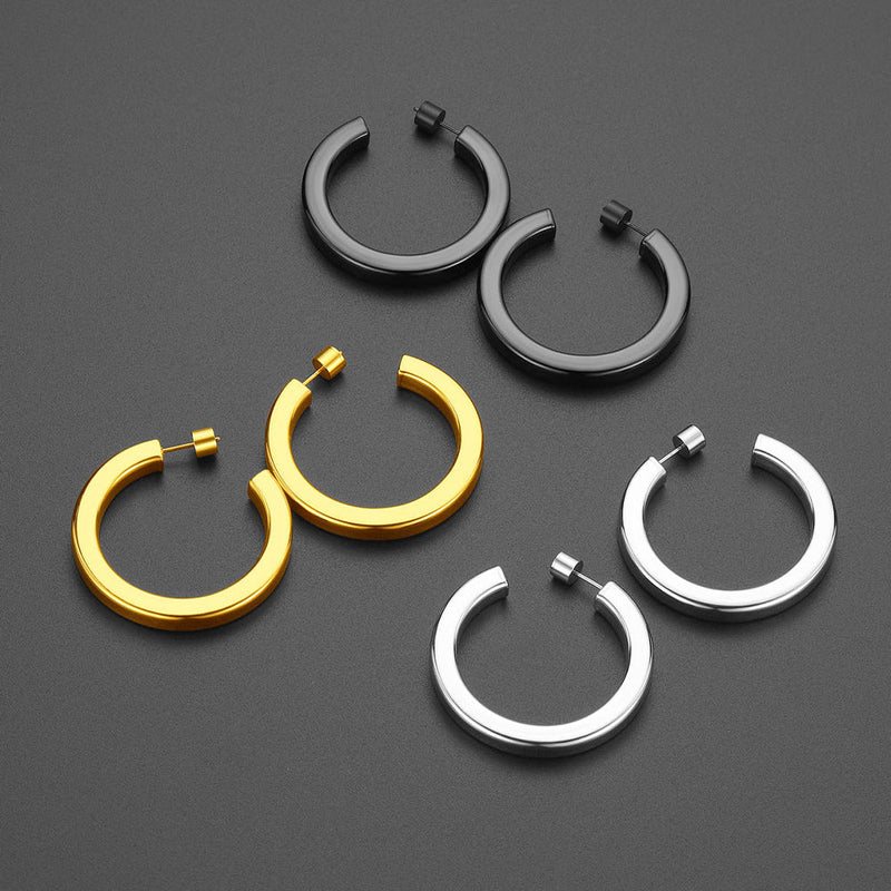 20/30/40/60/80mm Minimalist Hoop Earrings for