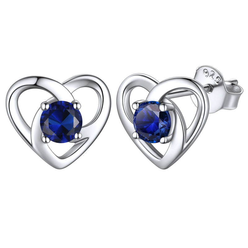 Sterling Silver Celtic Knot Birthstone Stud Earrings Birthday Gifts for