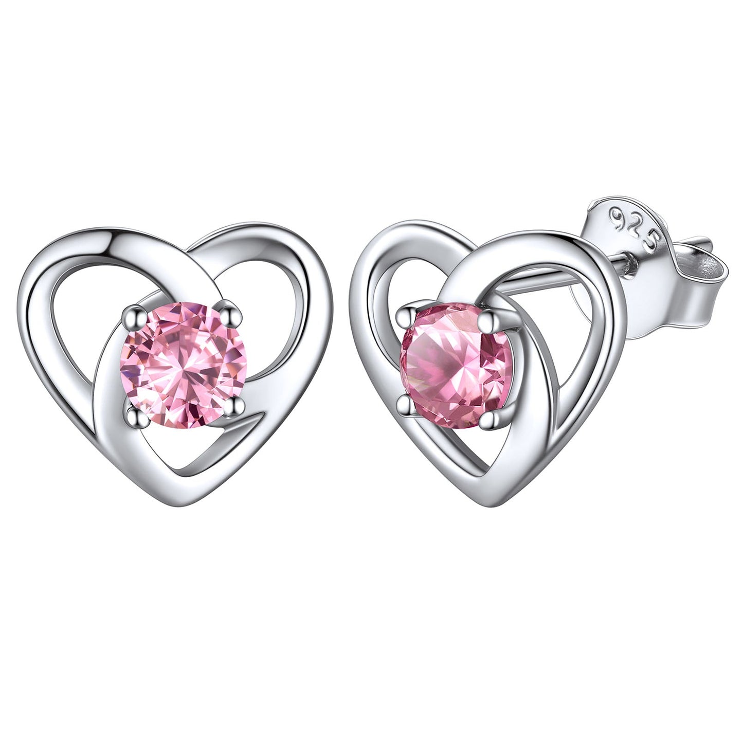 Sterling Silver Celtic Knot Birthstone Stud Earrings Birthday Gifts for