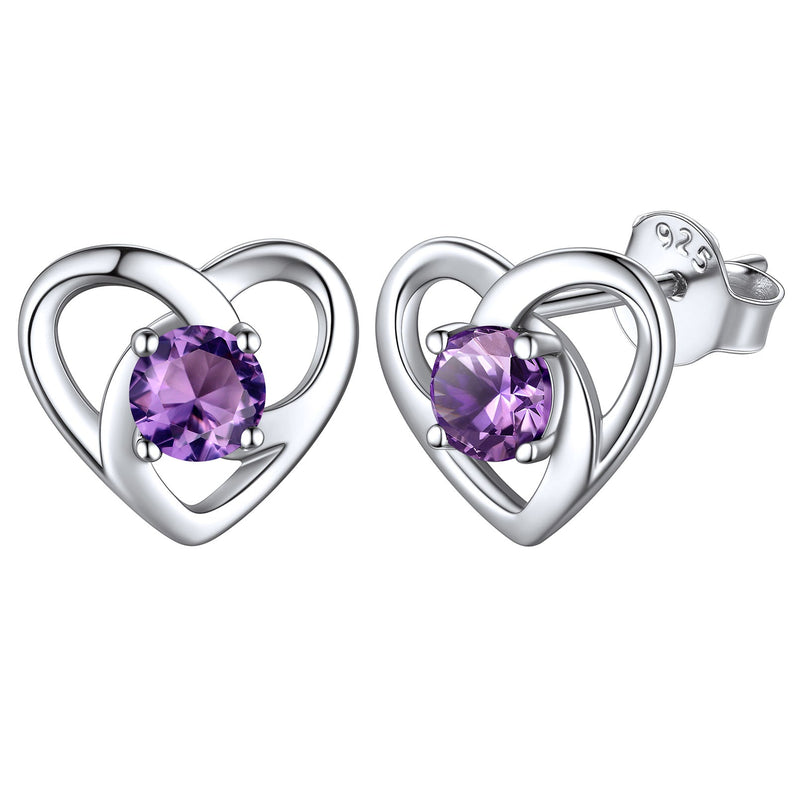 Sterling Silver Celtic Knot Birthstone Stud Earrings Birthday Gifts for