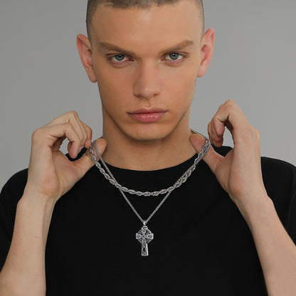 Custom Celtic Cross Urn Necklace for Ashes Cremation Jewelry