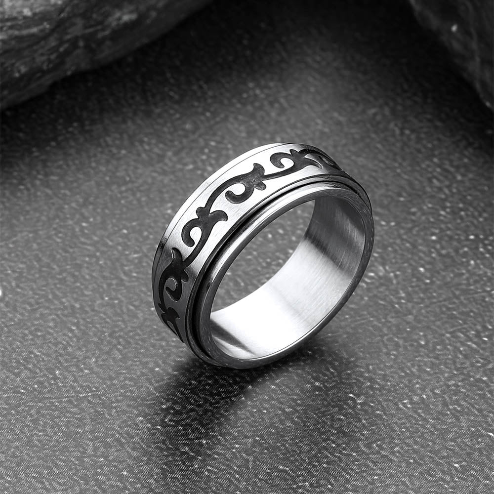 Celtic Knot Finger Spinner Band Ring for