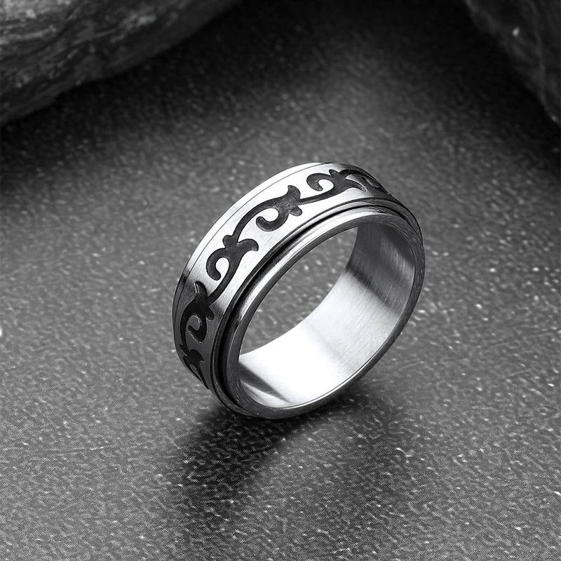 Celtic Knot Finger Spinner Band Ring for
