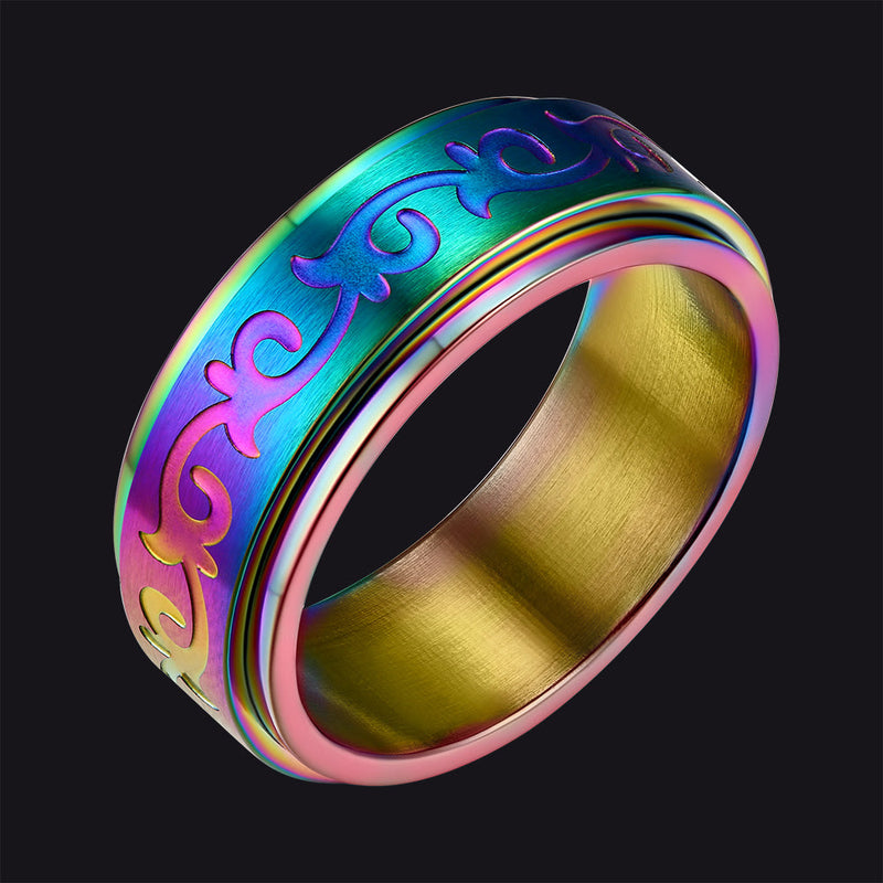 Celtic Knot Finger Spinner Band Ring for