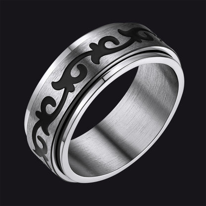 Celtic Knot Finger Spinner Band Ring for