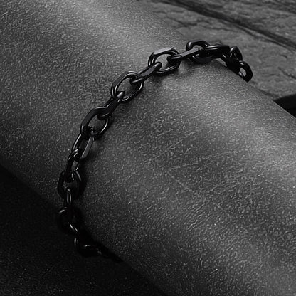 Stainless Steel Rolo Link Bracelet for