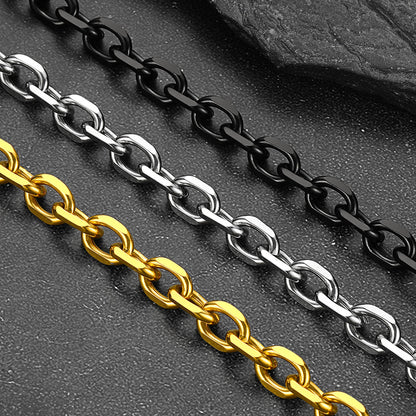 Stainless Steel Rolo Link Bracelet for