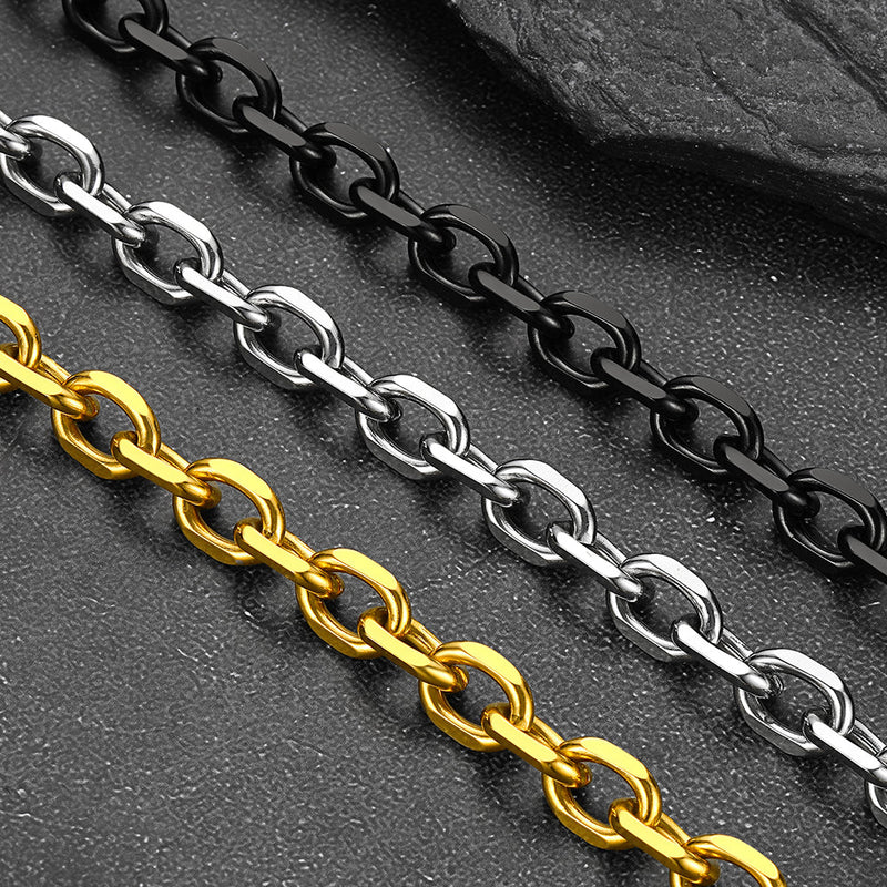 Stainless Steel Rolo Link Bracelet for