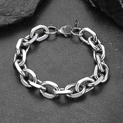 Stainless Steel Rolo Link Bracelet for