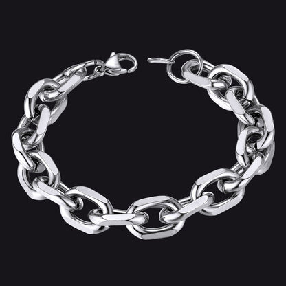 Stainless Steel Rolo Link Bracelet for