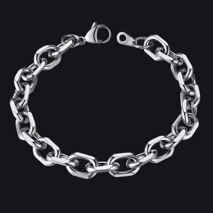 Stainless Steel Rolo Link Bracelet for