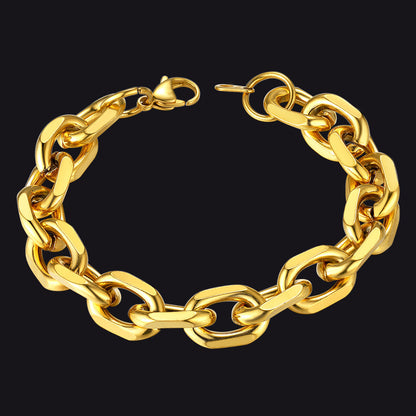 Stainless Steel Rolo Link Bracelet for