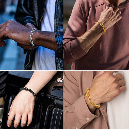 Stainless Steel Rolo Link Bracelet for