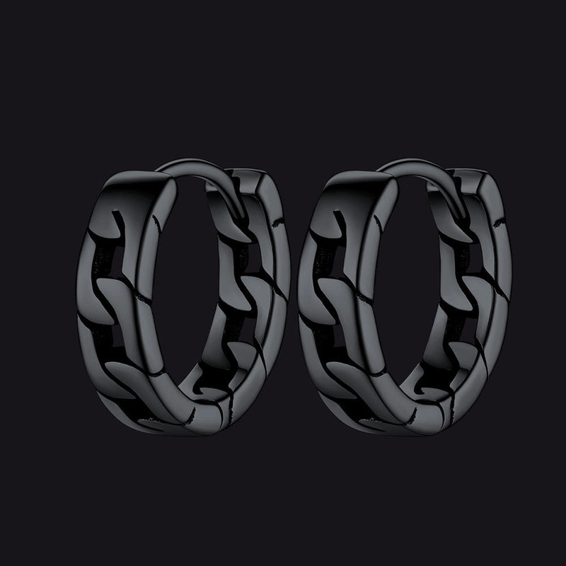 Sterling Silver Small Leaf Hoop Huggie Earrings for