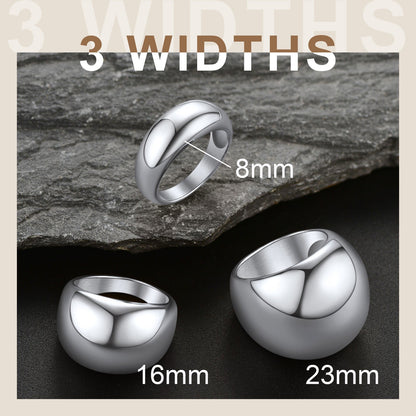 Chunky Dome Statement Ring for , 8/16/23mm Width