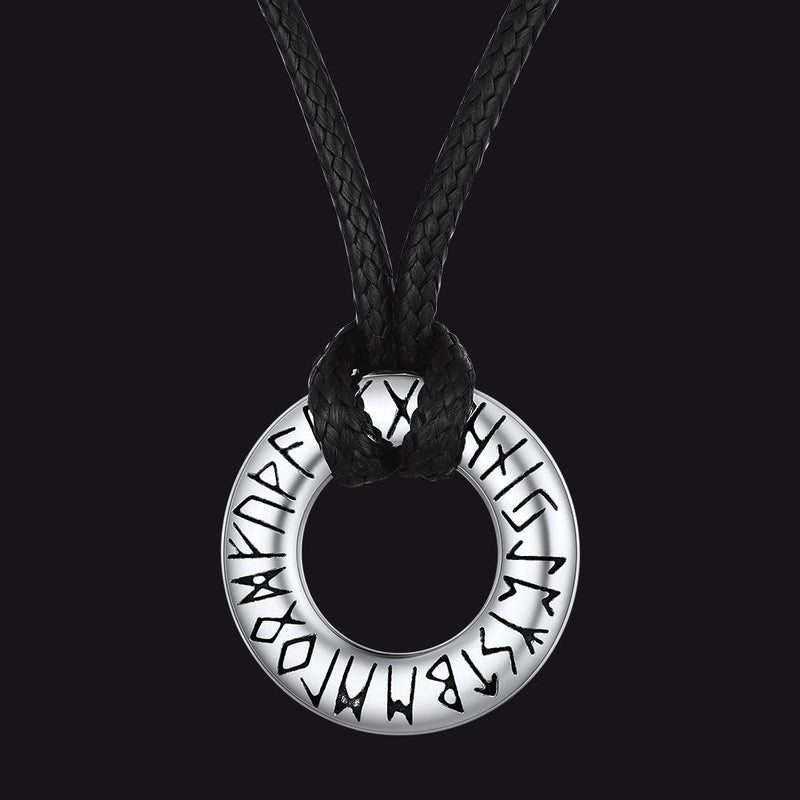 Viking Mobius Infinity Necklace Adjustable Leather Chain for