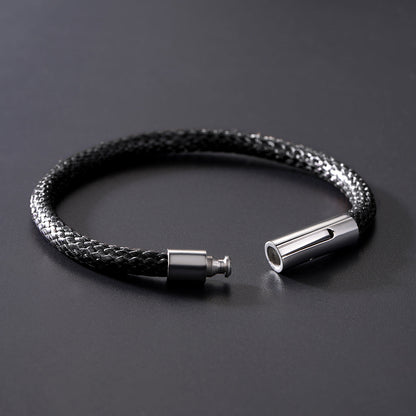 3mm Braided Leather Cord Chain Rope Necklace & Bracelet Set for