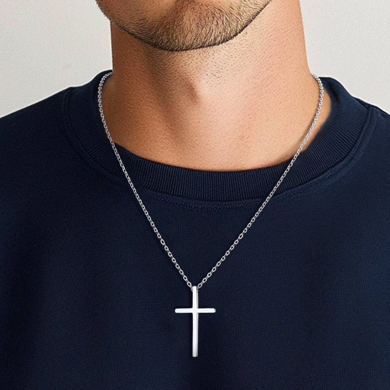Classic Cross Necklace Christian Faith Pendant for