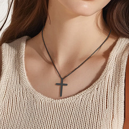 Classic Cross Necklace Christian Faith Pendant for