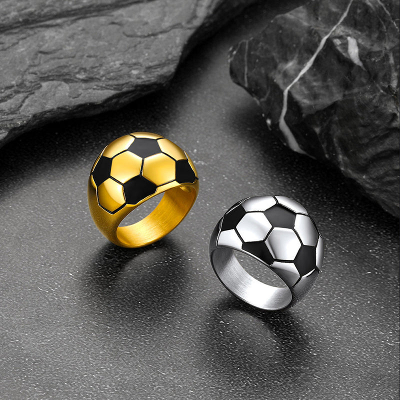 Sport Cool Football Ring Stainless Steel for Fans