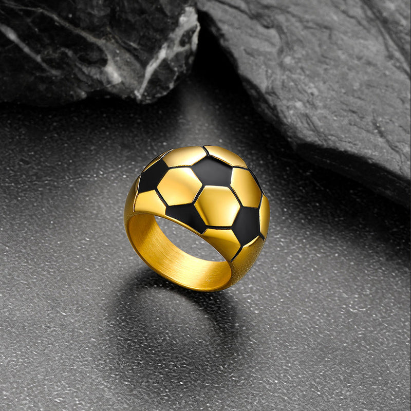 Sport Cool Football Ring Stainless Steel for Fans