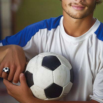 Sport Cool Football Ring Stainless Steel for Fans