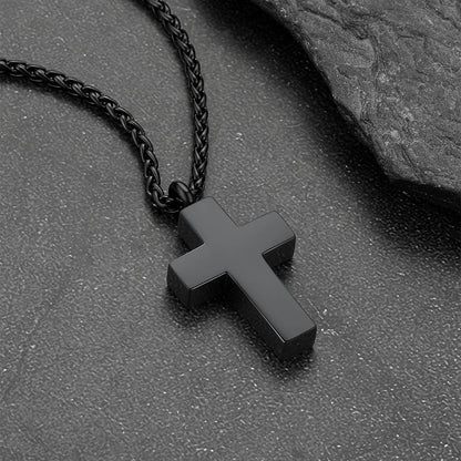 Customized Cross Cremation Urn Ashes Necklace Memorial Keepsakes Pendant