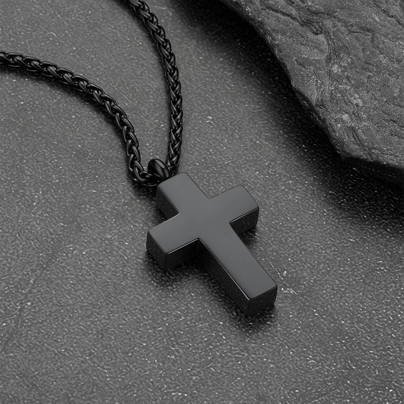 Customized Cross Cremation Urn Ashes Necklace Memorial Keepsakes Pendant