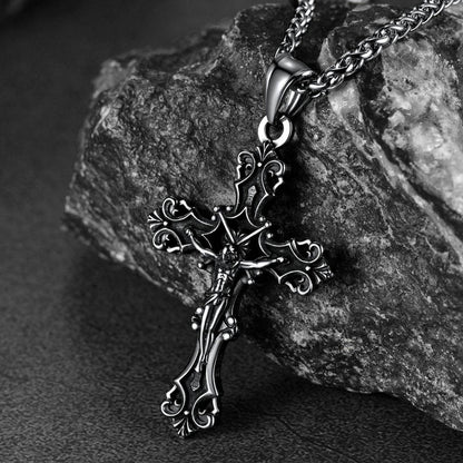 Crucifix Cross Necklace Jesus Pendant for