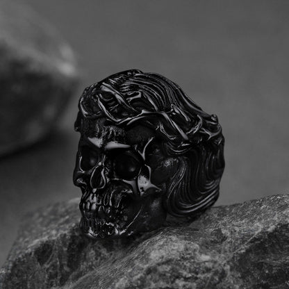 Flash Crown of Thorns Skull Ring for Stainless Steel