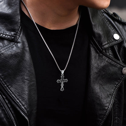 Crucifix Cross Necklace Jesus Pendant for