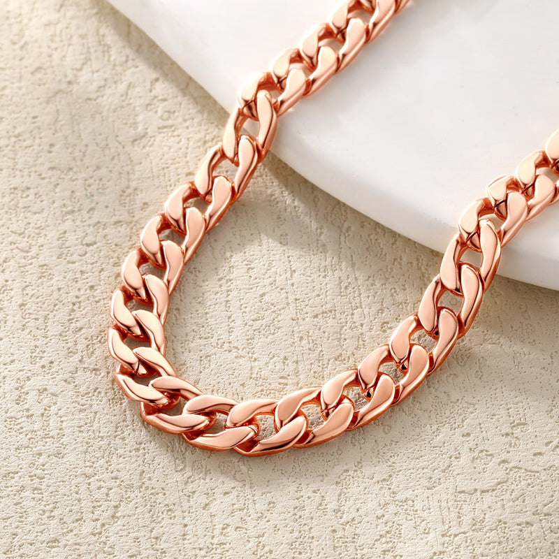 7mm Cuban Chain Anklet Bracelet for
