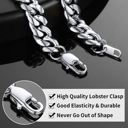 Stainless Steel Cuban Link Curb Bracelet for