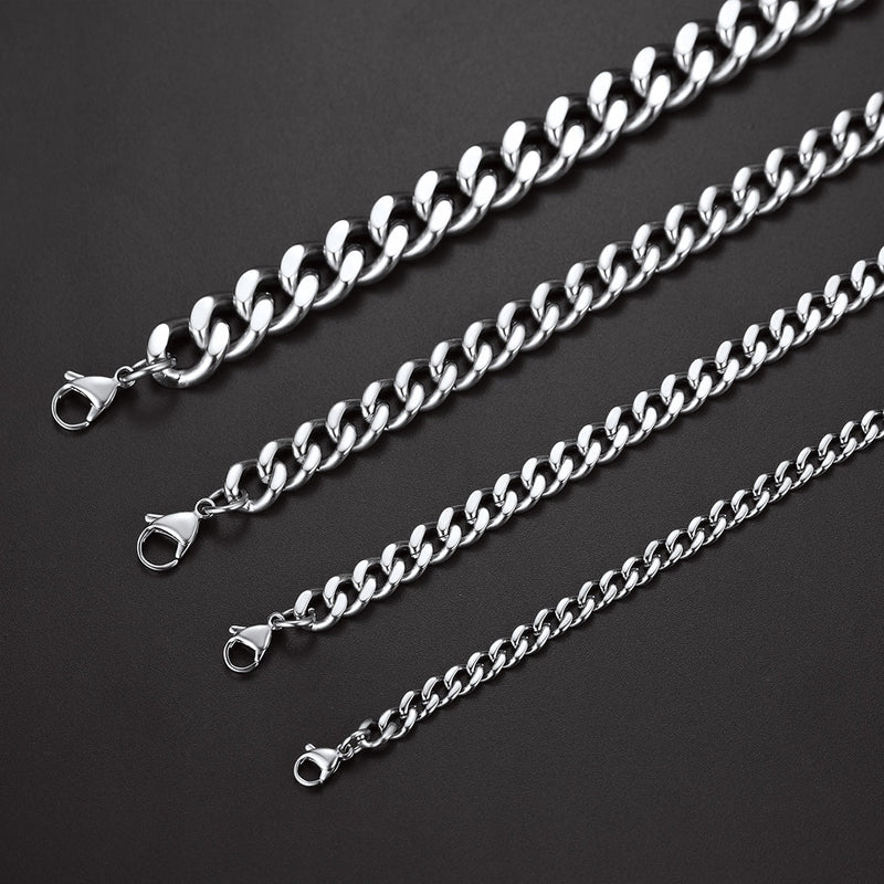 Thick Cuban Chain Link Bracelet for 5/7/9/12mm Width