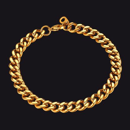 Thick Cuban Chain Link Bracelet for 5/7/9/12mm Width